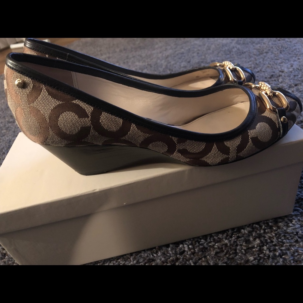 Coach Shelby wedge shoes - Picture 1 of 4